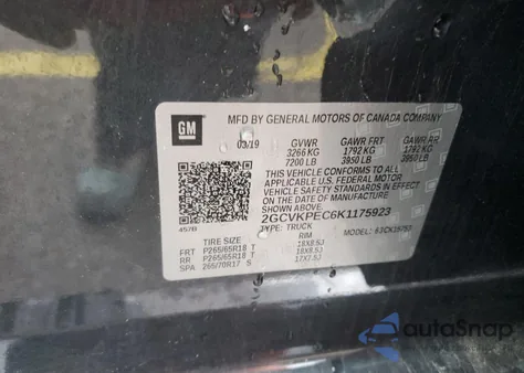 2019 Chevrolet Silverado Ld K1500 Lt z USA, uszkodzony, nr VIN 2GCVKPEC6K1175923